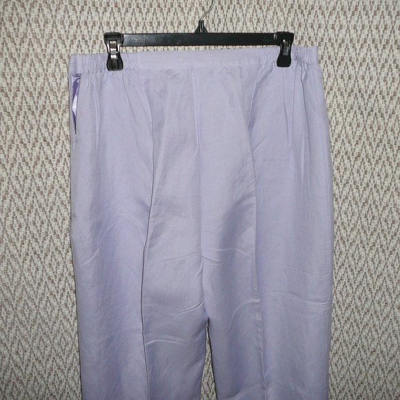 Capri Crop Pants Fully Lined Purple Size L NWT - Picture 10 of 12